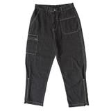 ブラックデニム | n'OrLABEL配色ステッチジッパーデザインデニム  | osharewalker【MEN】