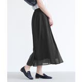 ブラック(00) | n'OrLABELふわさらロングスカート | osharewalker