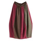 ダークレッド | n'OrLABEL異素材配色コクーンスカート  | osharewalker