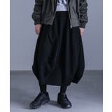 ブラック | kOhAKU変形コクーンニットスカート | osharewalker