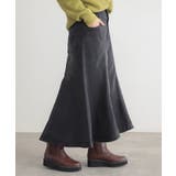 ユーズドブラック | n'OrLABELパウダー裏起毛デニムマーメイドスカート  | osharewalker