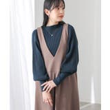 ブルーグリーン | n'OrLABELパフスリーブデザインリブニット  | osharewalker