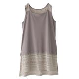 モカ | n'OrLABEL配色裾レースタンクトップ | osharewalker