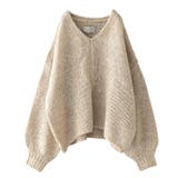 杢ベージュ | n'OrLABELモヘヤタッチローゲージVネックニット | osharewalker