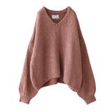 アプリコットピンク | n'OrLABELモヘヤタッチローゲージVネックニット | osharewalker