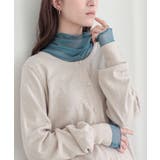 ブルーグリーン | n'OrLABELタートルネックシアー切替カットソー | osharewalker