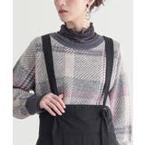 グレー×トープ | n'OrLABELタートルネックシアー切替カットソー | osharewalker