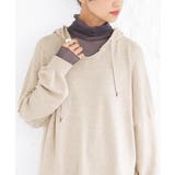 グレー×トープ | n'OrLABELタートルネックシアー切替カットソー | osharewalker