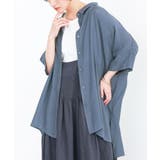 ニュアンスブルー | n'OrLABELゆるひら涼スラブロングシャツ | osharewalker