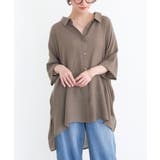 モカ | n'OrLABELゆるひら涼スラブロングシャツ | osharewalker