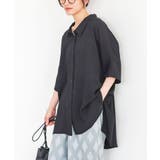 ブラック | n'OrLABELゆるひら涼スラブロングシャツ | osharewalker