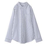 ネイビーストライプ | n'OrLABEL選べる総柄シンプルシャツ | osharewalker