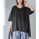 ブラック | n'OrLABEL裾アシメビッグカットソー | osharewalker