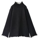 ブラック | n'OrLABELメローデザインリバーシブルリブニット | osharewalker