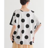 オフホワイト×ブラック | n'OrLABELドット柄×無地前後2wayTシャツ | osharewalker