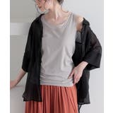 ライトグレー | n'OrLABELシアーメッシュ切替タンクトップ | osharewalker