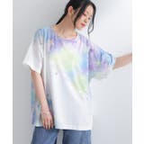 オフホワイト | n'OrLABEL水彩×星柄プリントTシャツ | osharewalker