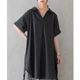 ブラック | n'OrLABELスキッパーチュニック丈シャツブラウス | osharewalker