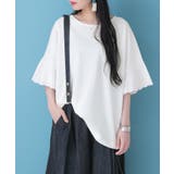 オフホワイト | n'OrLABEL汗ジミ防止フレアスリーブカットソー | osharewalker