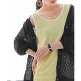 サフラン | n'OrLABELぽこぽこチェック柄タンクトップ | osharewalker