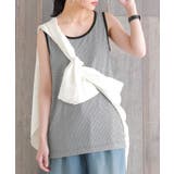 ブラック | n'OrLABELぽこぽこチェック柄タンクトップ | osharewalker