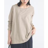 グレージュ | n'OrLABELシンプルクルーネックロンT | osharewalker