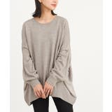 グレージュ | n'OrLABELカシミヤタッチ変形ドルマンニット  | osharewalker