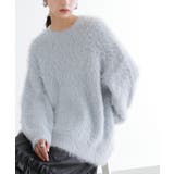 スモーキーブルー | n'OrLABELシャギーニットトップス | osharewalker