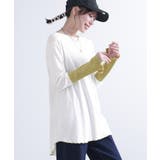 オフホワイト | メロー切り替えロンT | osharewalker