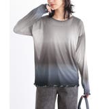 グレー | n'OrLABELグラデーションプリントメッシュトップス | osharewalker