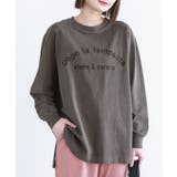 チャコール | n'OrLABELヴィンテージ風ロゴロンT | osharewalker