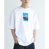 ホワイト | n'OrLABELフォトプリントTシャツ | osharewalker【MEN】