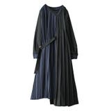 ブラック | kOhAKUバイカラーアシメプリーツワンピース | osharewalker