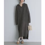 チャコール | somari imaginationケーブル編みロングニットワンピース | osharewalker