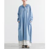 サックスデニム | somari imaginationデニムフードワンピース | osharewalker