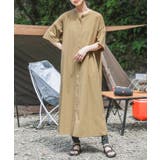 ベージュ | n'OrLABELハレアメ撥水バンドカラーワンピース | osharewalker
