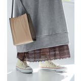 ニュアンスブラウン | n'OrLABELあったか裏起毛レースペチワンピース  | osharewalker