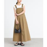 キャメル | n'OrLABELツイルフレアジャンパースカート | osharewalker