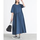 ダークブルー | n'OrLABEL冷感アシンメトリー切り替えワンピース | osharewalker