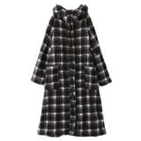 ブラックチェック | n'OrLABELフード付き羽織りロング毛布  | osharewalker