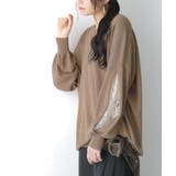 ニュアンスブラウン | n'OrLABELスラッシュスリーブレースニット | osharewalker