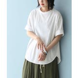 オフホワイト | n'OrLABELモックネック×ラウンドヘムTシャツ | osharewalker