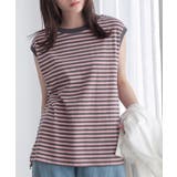 ピンク | n'OrLABELノースリーブボーダーカットソー | osharewalker