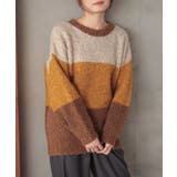 マスタード | n'OrLABELブークレ配色ニット | osharewalker
