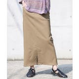 ベージュ | n'OrLABELストレッチナロースカート | osharewalker