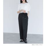 somari imaginationフェイクパールベルト付きサテンカーブパンツ | osharewalker | 詳細画像2