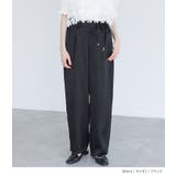 somari imaginationフェイクパールベルト付きサテンカーブパンツ | osharewalker | 詳細画像9