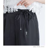 somari imaginationフェイクパールベルト付きサテンカーブパンツ | osharewalker | 詳細画像10