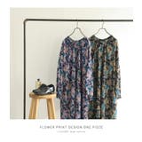 n'OrLABEL花柄シャーリングギャザーワンピース | osharewalker | 詳細画像8