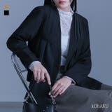 kOhAKU異素材ドッキングノーカラージャケット | osharewalker | 詳細画像1
